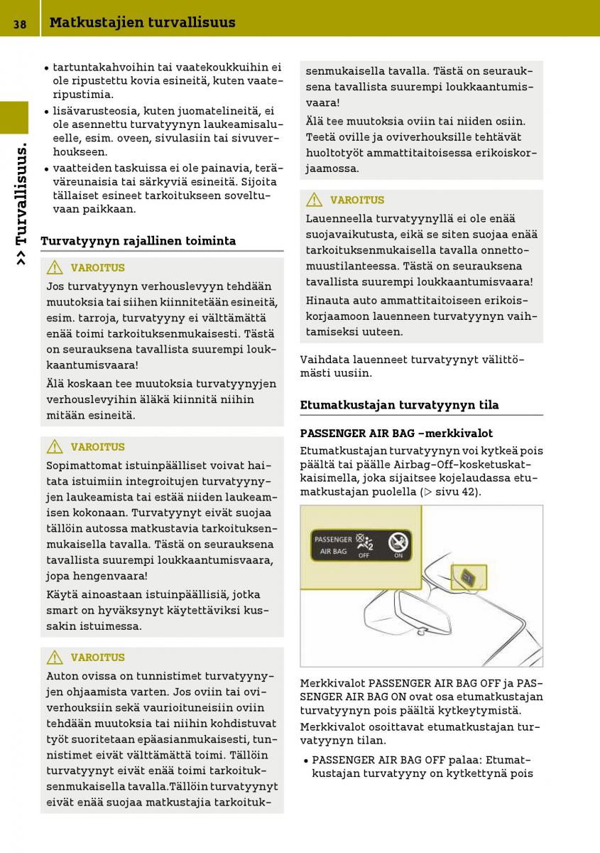 Smart Fortwo III 3 omistajan kasikirja / page 40