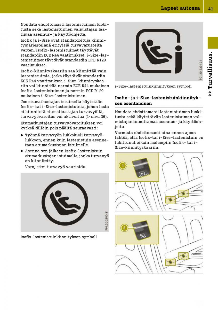 Smart Fortwo III 3 omistajan kasikirja / page 43