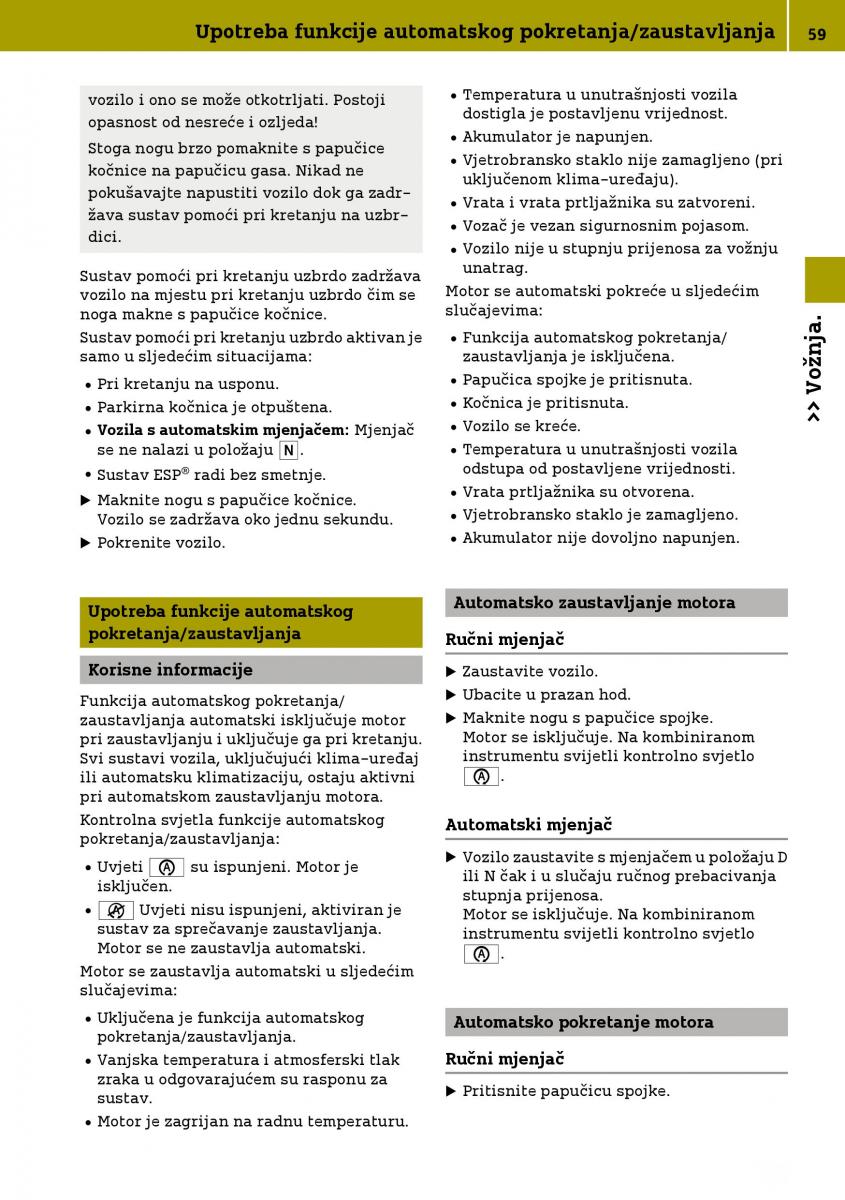 Smart Fortwo III 3 vlasnicko uputstvo / page 61