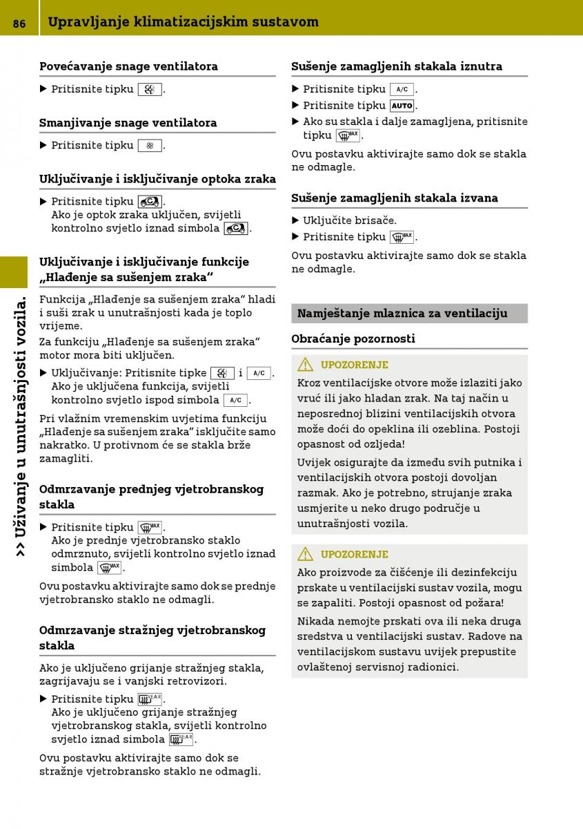 Smart Fortwo III 3 vlasnicko uputstvo / page 88