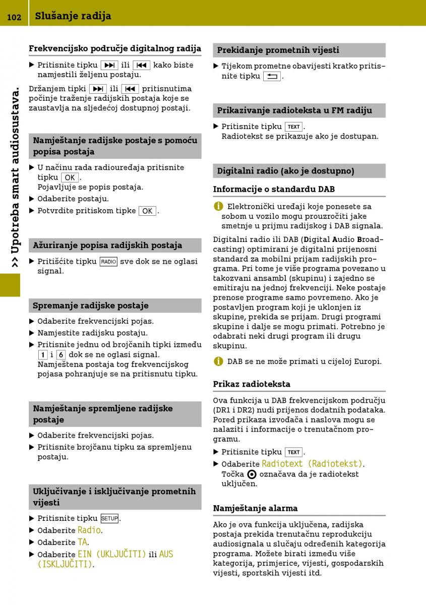 Smart Fortwo III 3 vlasnicko uputstvo / page 104