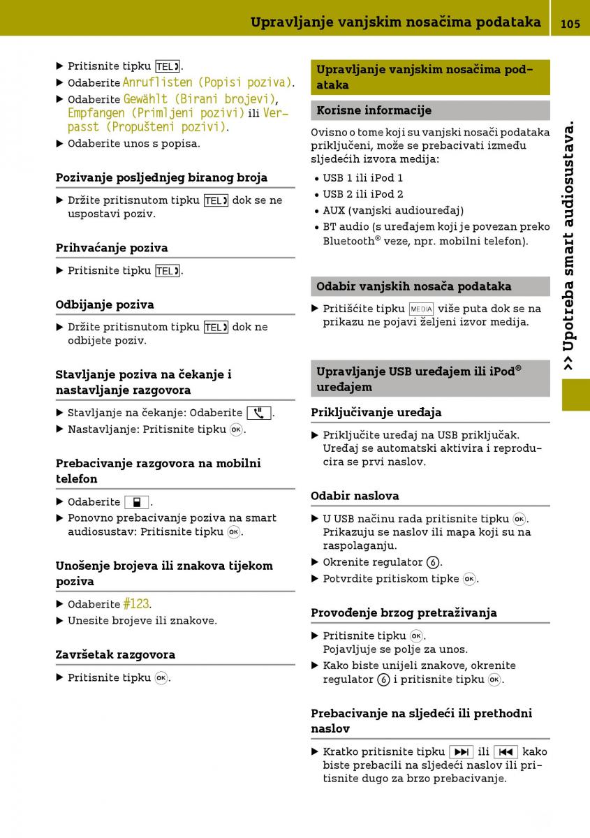 Smart Fortwo III 3 vlasnicko uputstvo / page 107