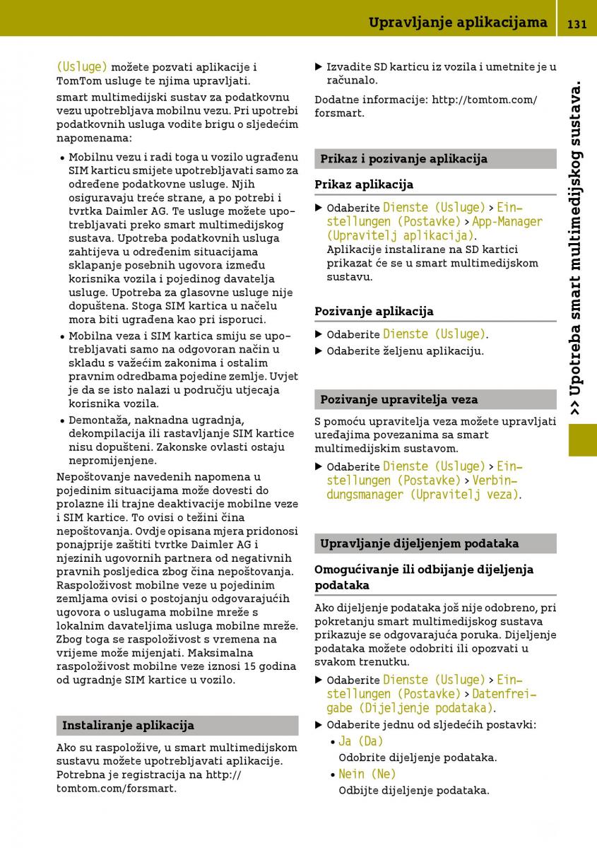 Smart Fortwo III 3 vlasnicko uputstvo / page 133