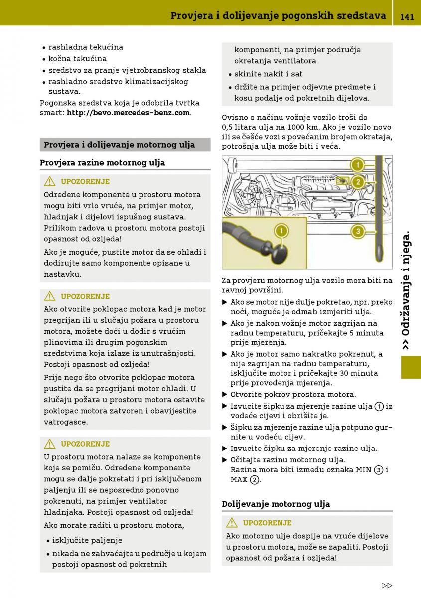 Smart Fortwo III 3 vlasnicko uputstvo / page 143