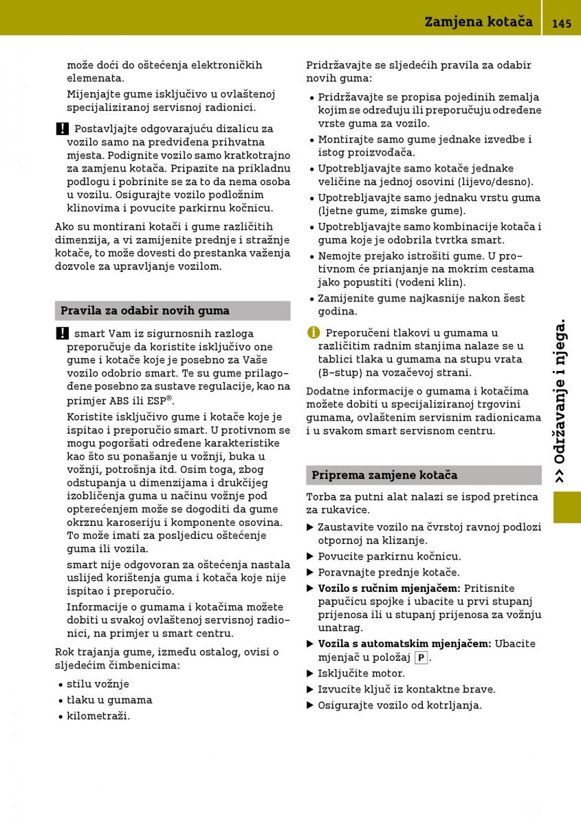 Smart Fortwo III 3 vlasnicko uputstvo / page 147