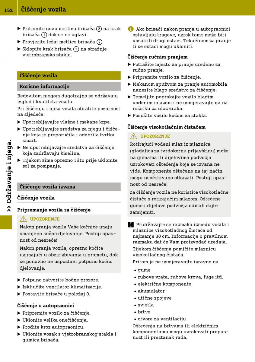 Smart Fortwo III 3 vlasnicko uputstvo / page 154