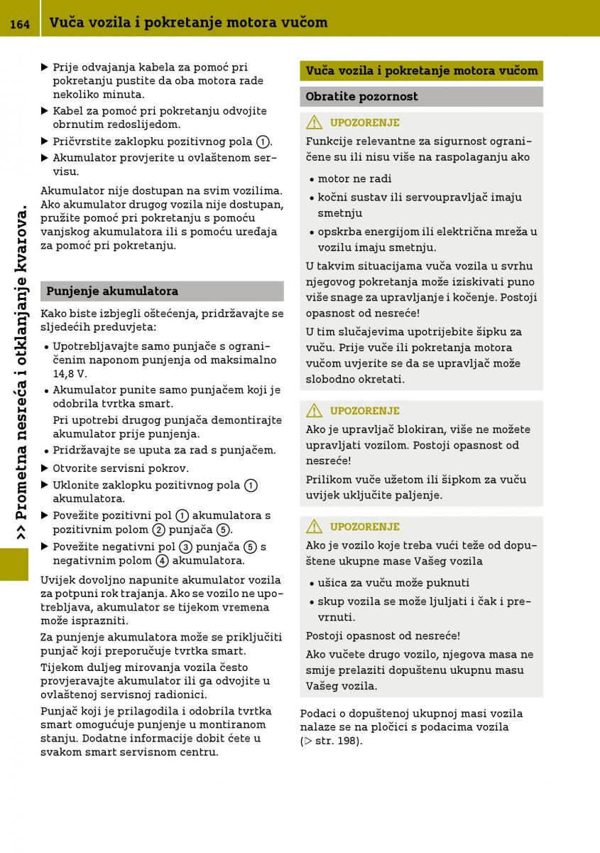 Smart Fortwo III 3 vlasnicko uputstvo / page 166