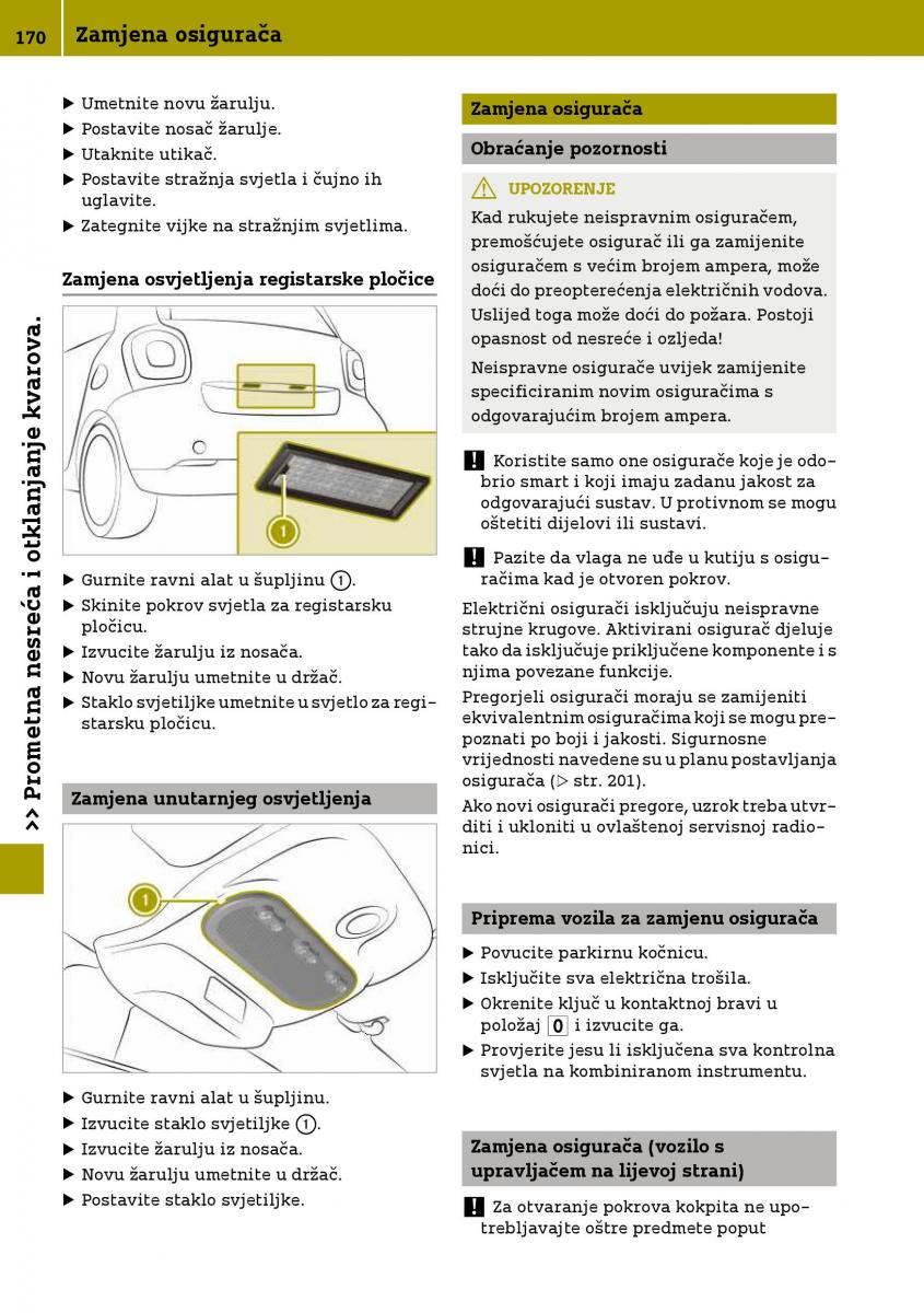 Smart Fortwo III 3 vlasnicko uputstvo / page 172