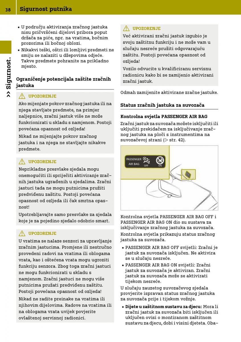 Smart Fortwo III 3 vlasnicko uputstvo / page 40