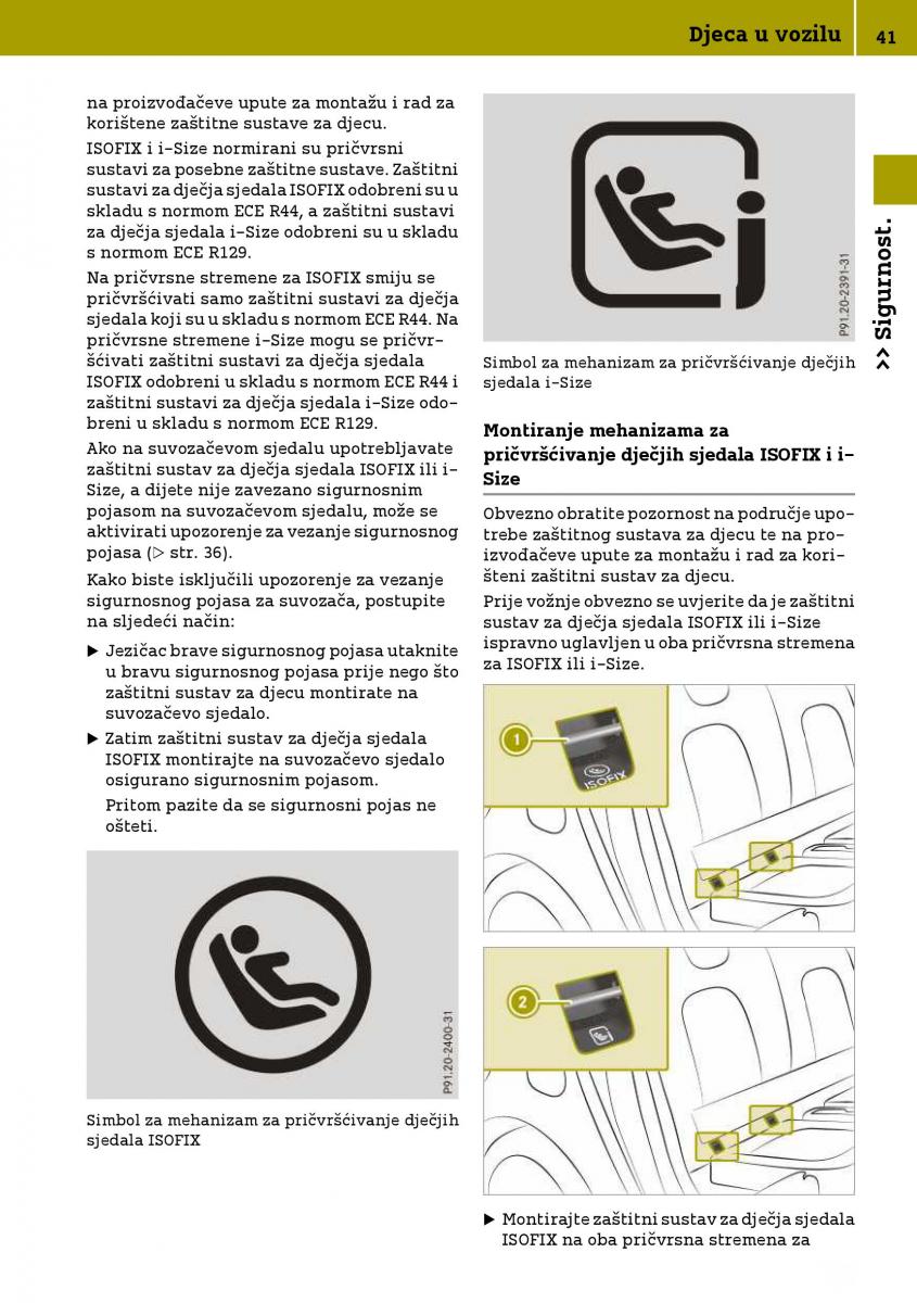 Smart Fortwo III 3 vlasnicko uputstvo / page 43