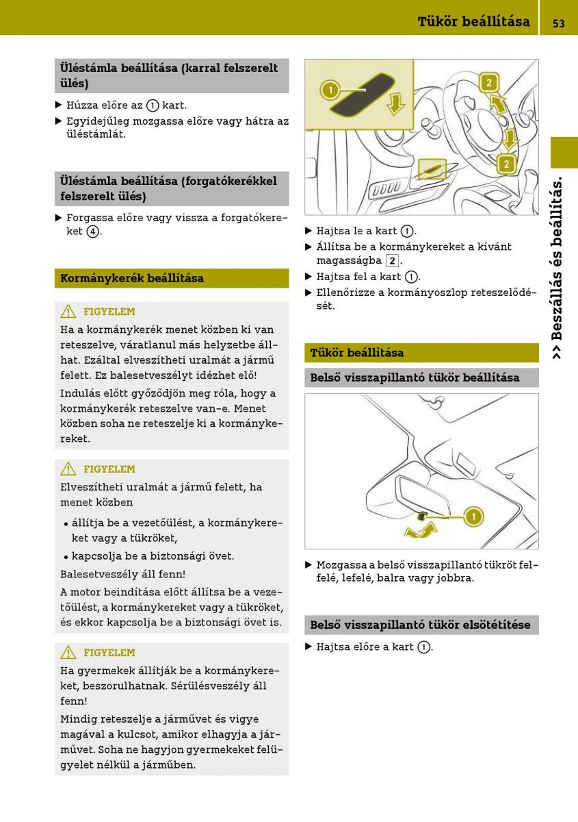 Smart Fortwo III 3 Kezelesi utmutato / page 55