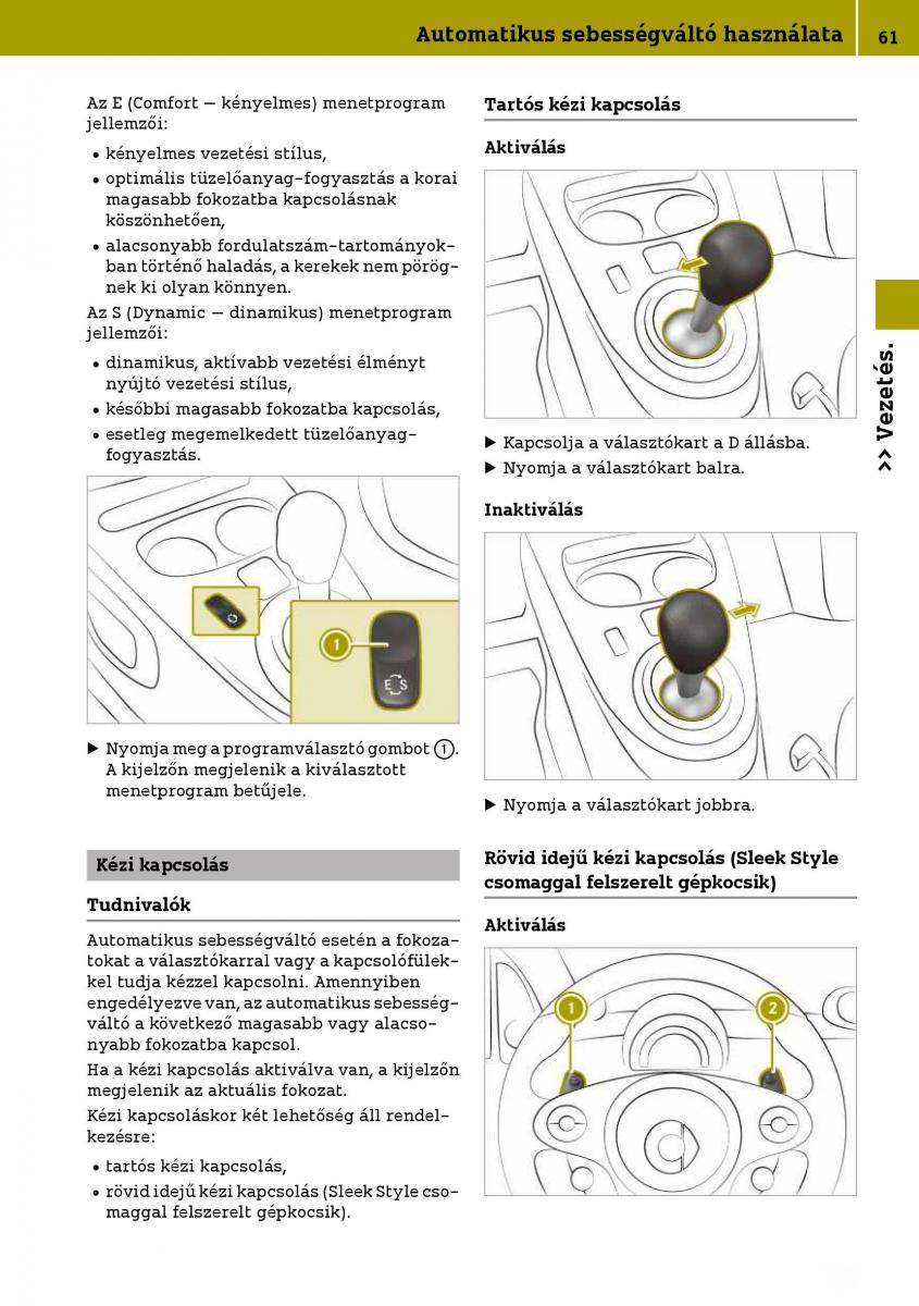 Smart Fortwo III 3 Kezelesi utmutato / page 63