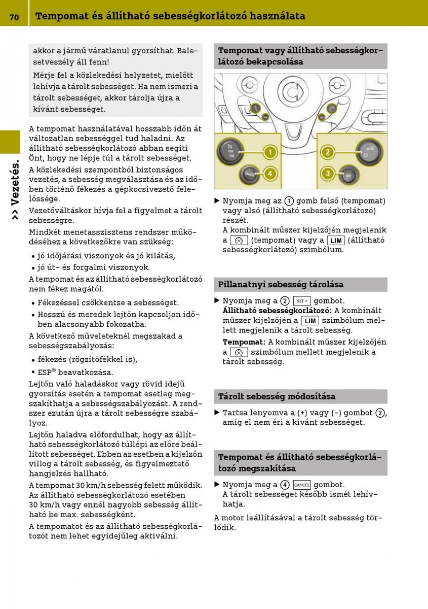 Smart Fortwo III 3 Kezelesi utmutato / page 72