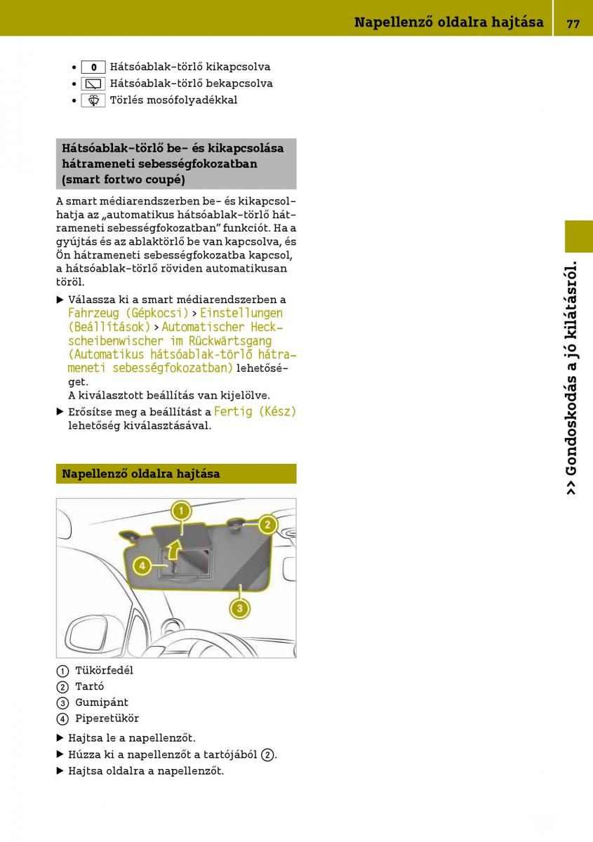 Smart Fortwo III 3 Kezelesi utmutato / page 79