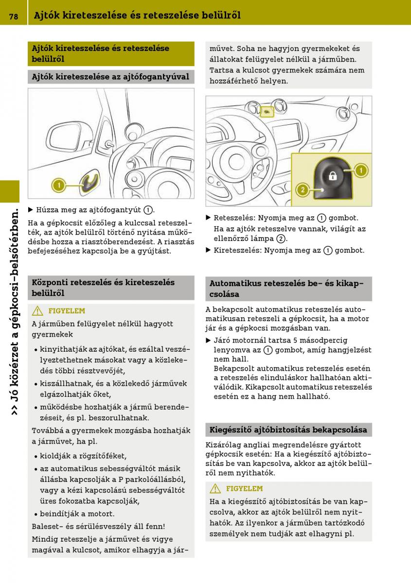 Smart Fortwo III 3 Kezelesi utmutato / page 80