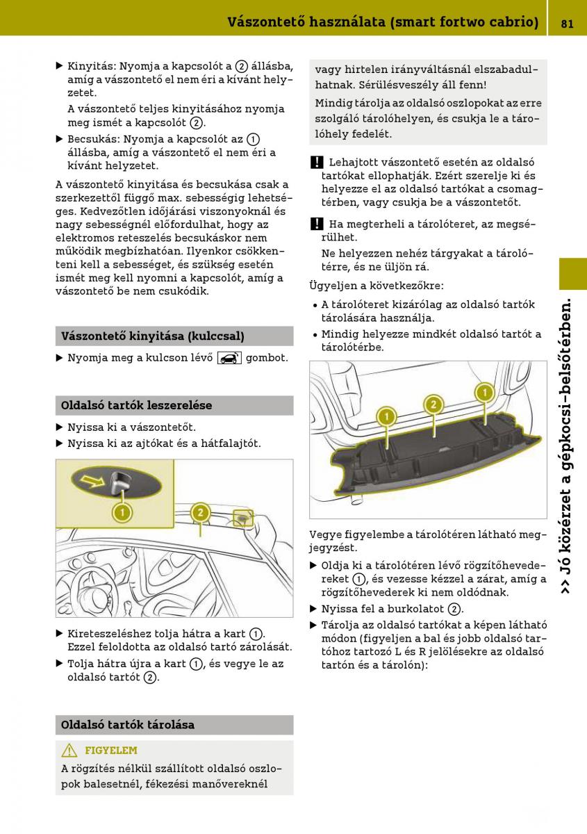 Smart Fortwo III 3 Kezelesi utmutato / page 83