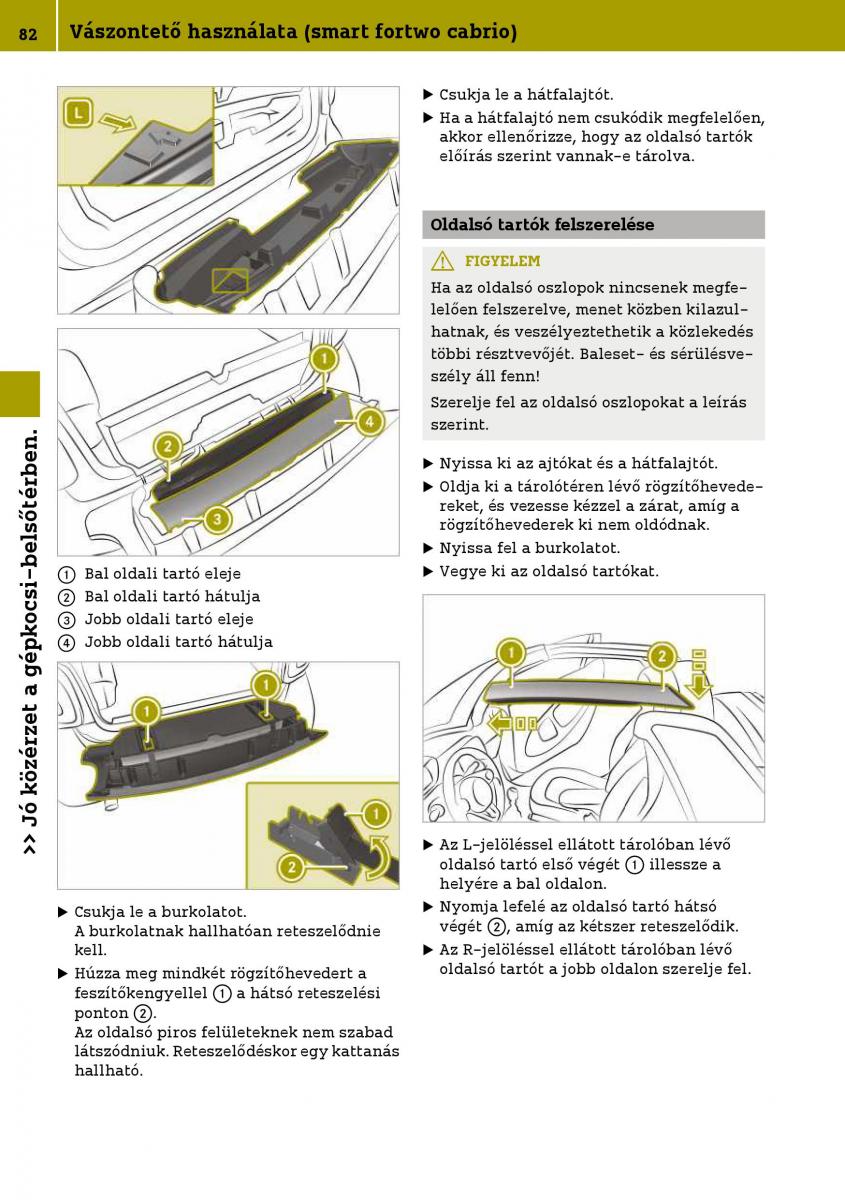 Smart Fortwo III 3 Kezelesi utmutato / page 84