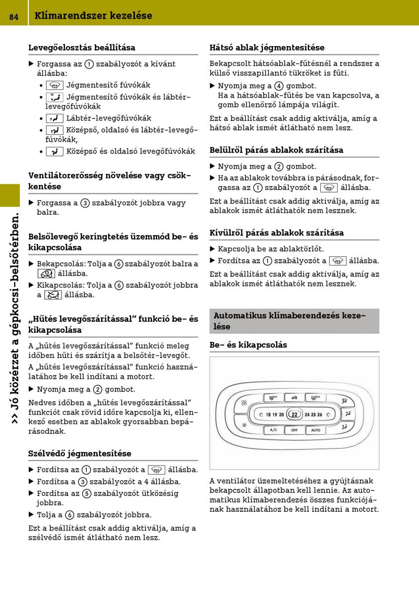 Smart Fortwo III 3 Kezelesi utmutato / page 86