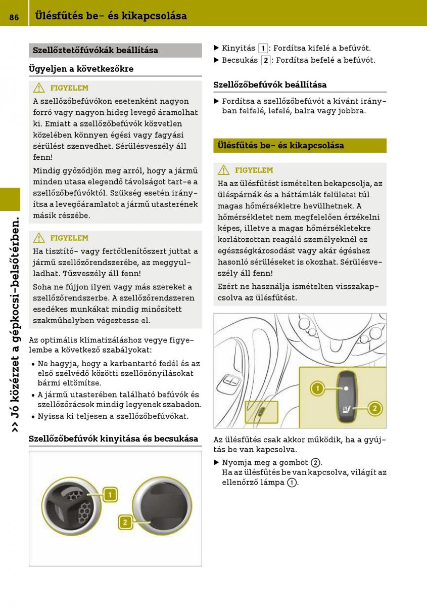 Smart Fortwo III 3 Kezelesi utmutato / page 88