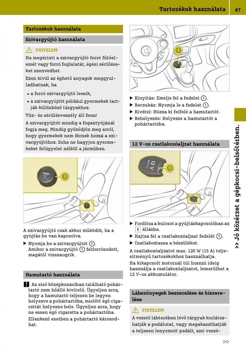 Smart Fortwo III 3 Kezelesi utmutato / page 89