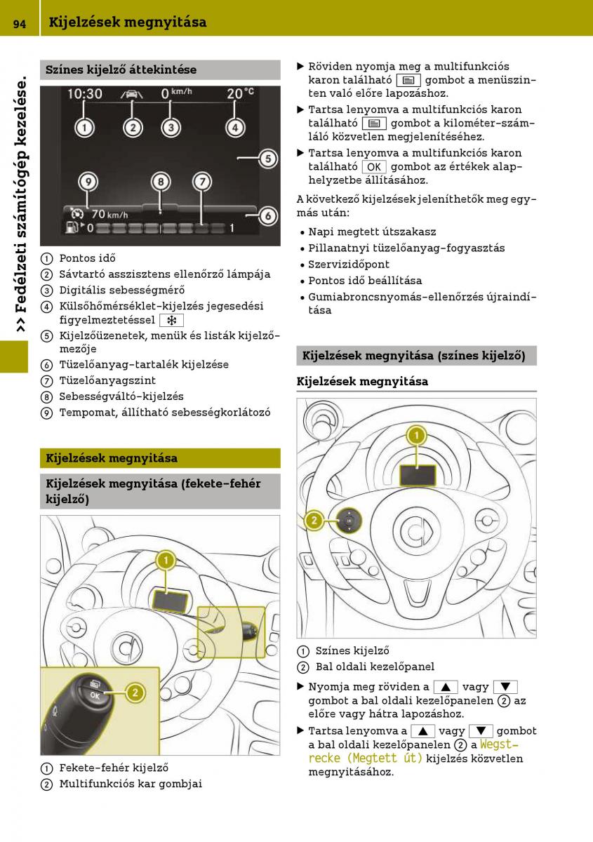 Smart Fortwo III 3 Kezelesi utmutato / page 96