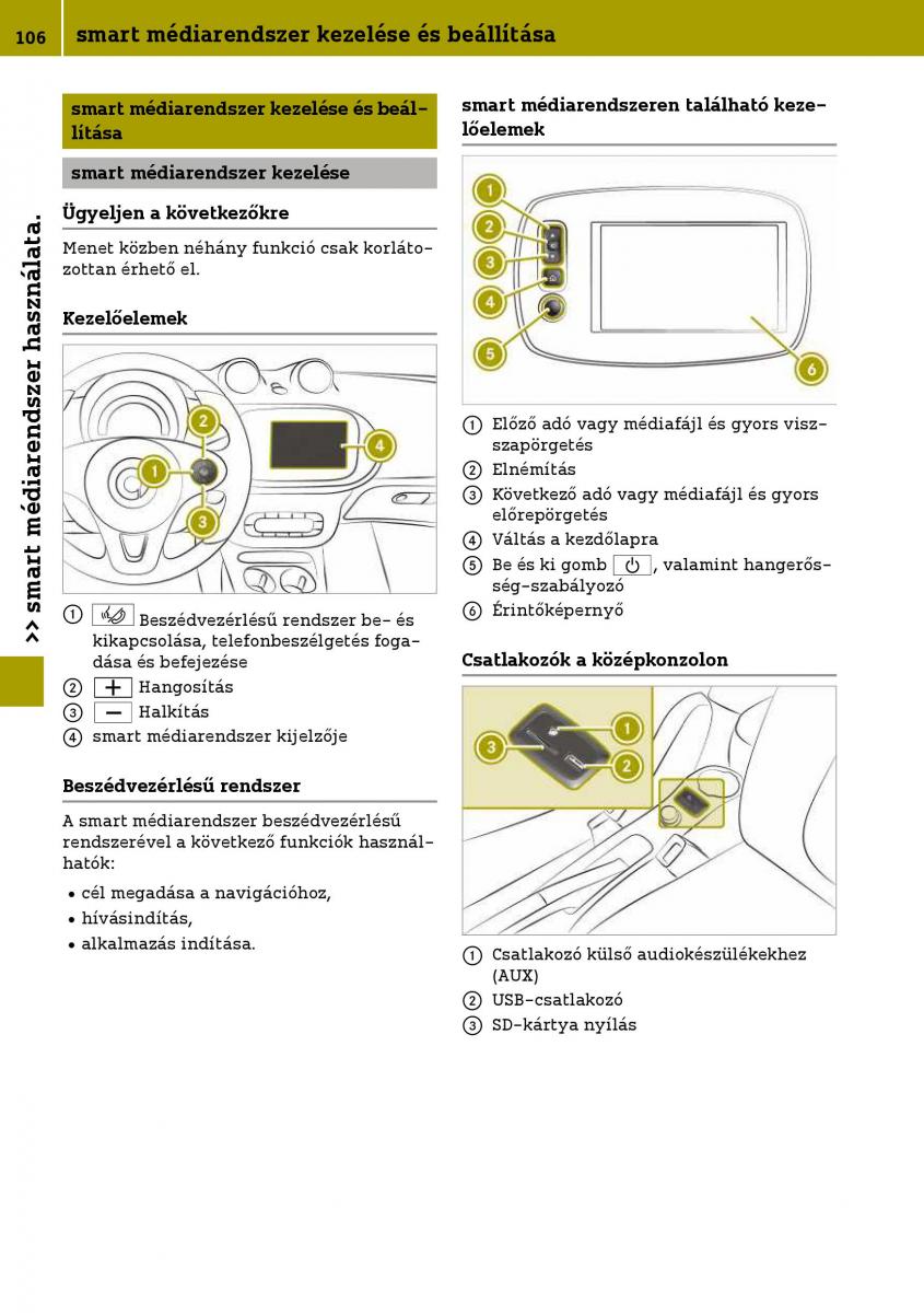 Smart Fortwo III 3 Kezelesi utmutato / page 108