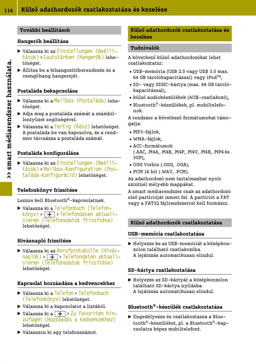 Smart Fortwo III 3 Kezelesi utmutato / page 118