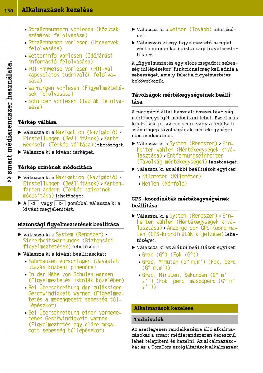 Smart Fortwo III 3 Kezelesi utmutato / page 132