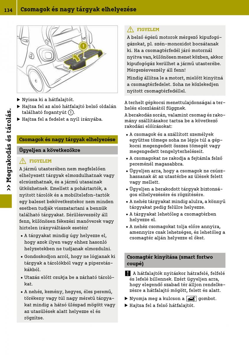 Smart Fortwo III 3 Kezelesi utmutato / page 136