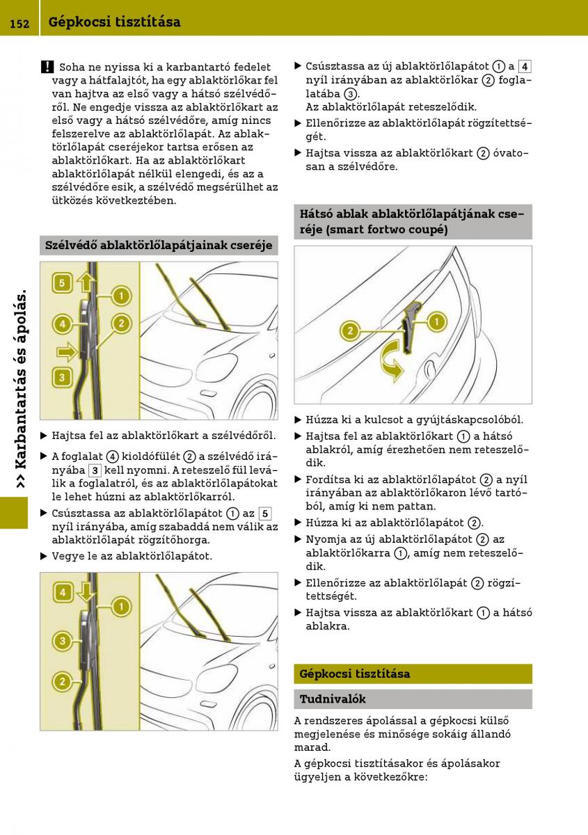 Smart Fortwo III 3 Kezelesi utmutato / page 154