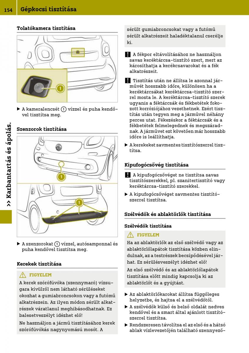 Smart Fortwo III 3 Kezelesi utmutato / page 156