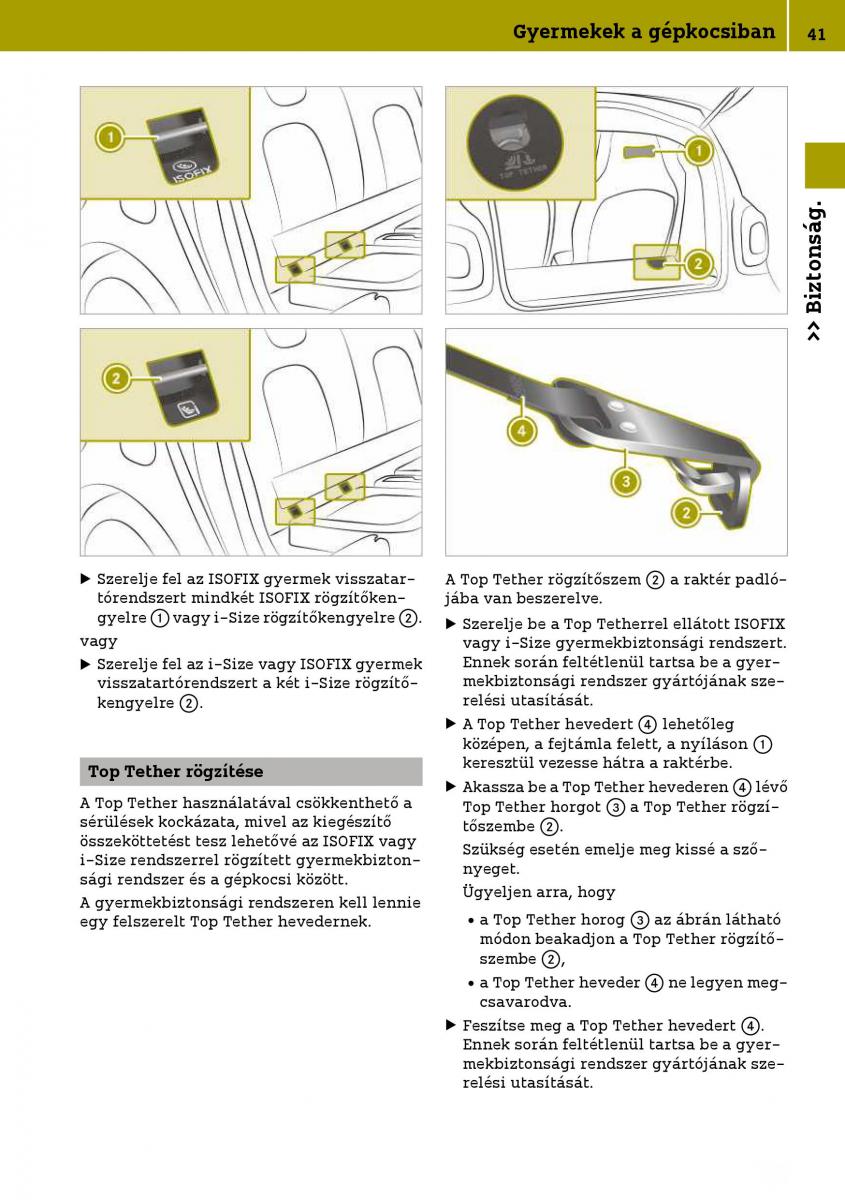 Smart Fortwo III 3 Kezelesi utmutato / page 43