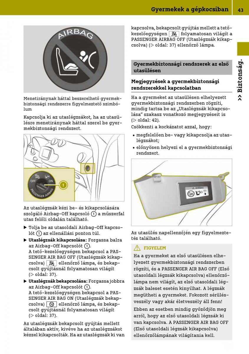 Smart Fortwo III 3 Kezelesi utmutato / page 45