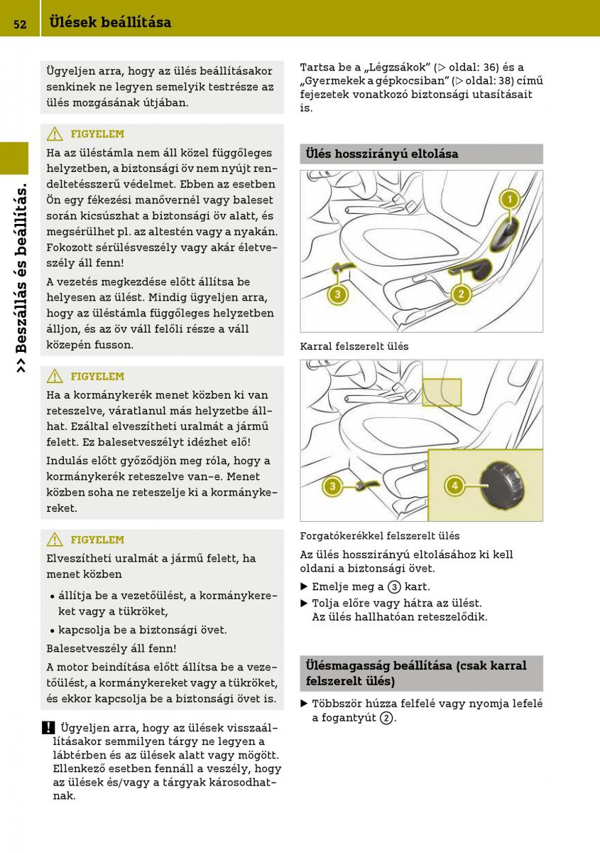 Smart Fortwo III 3 Kezelesi utmutato / page 54