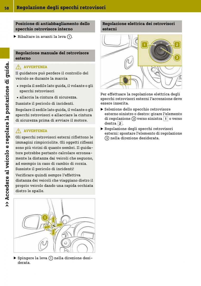 Smart Fortwo III 3 manuale del proprietario / page 60