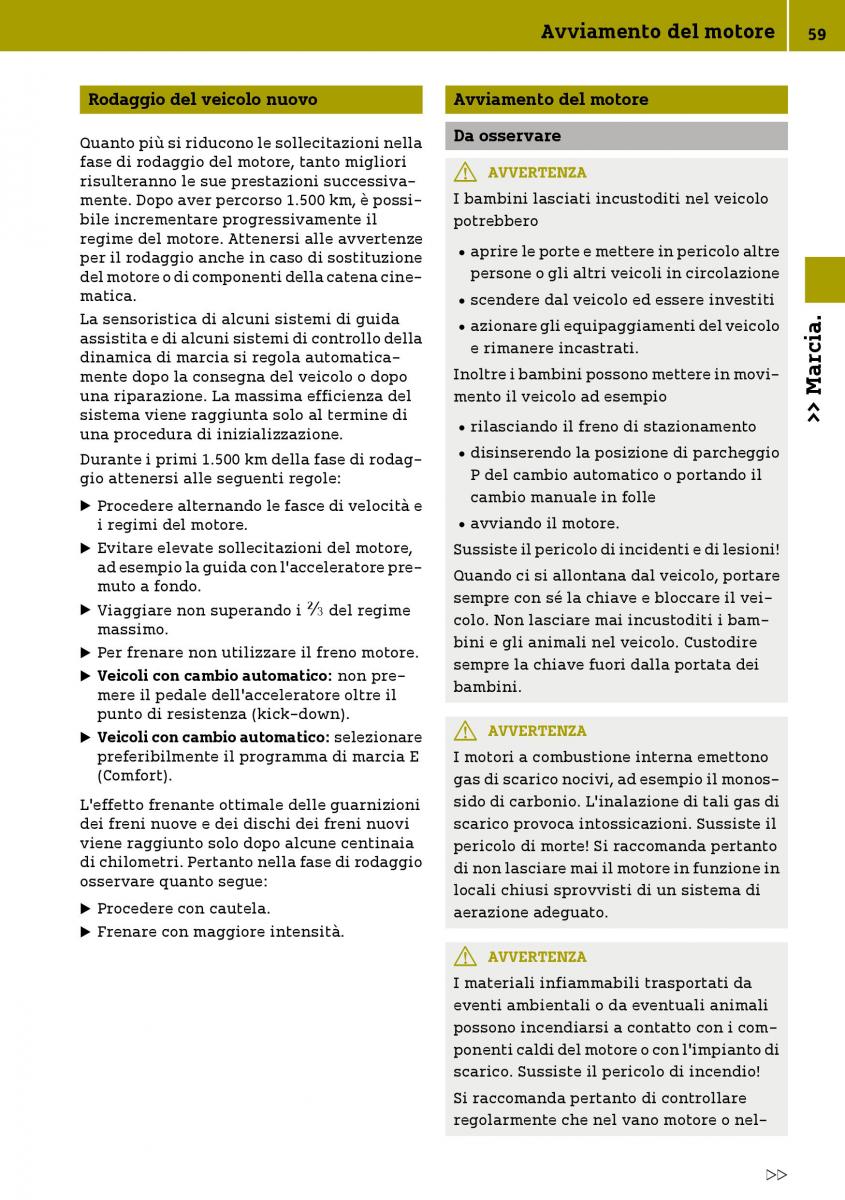 Smart Fortwo III 3 manuale del proprietario / page 61