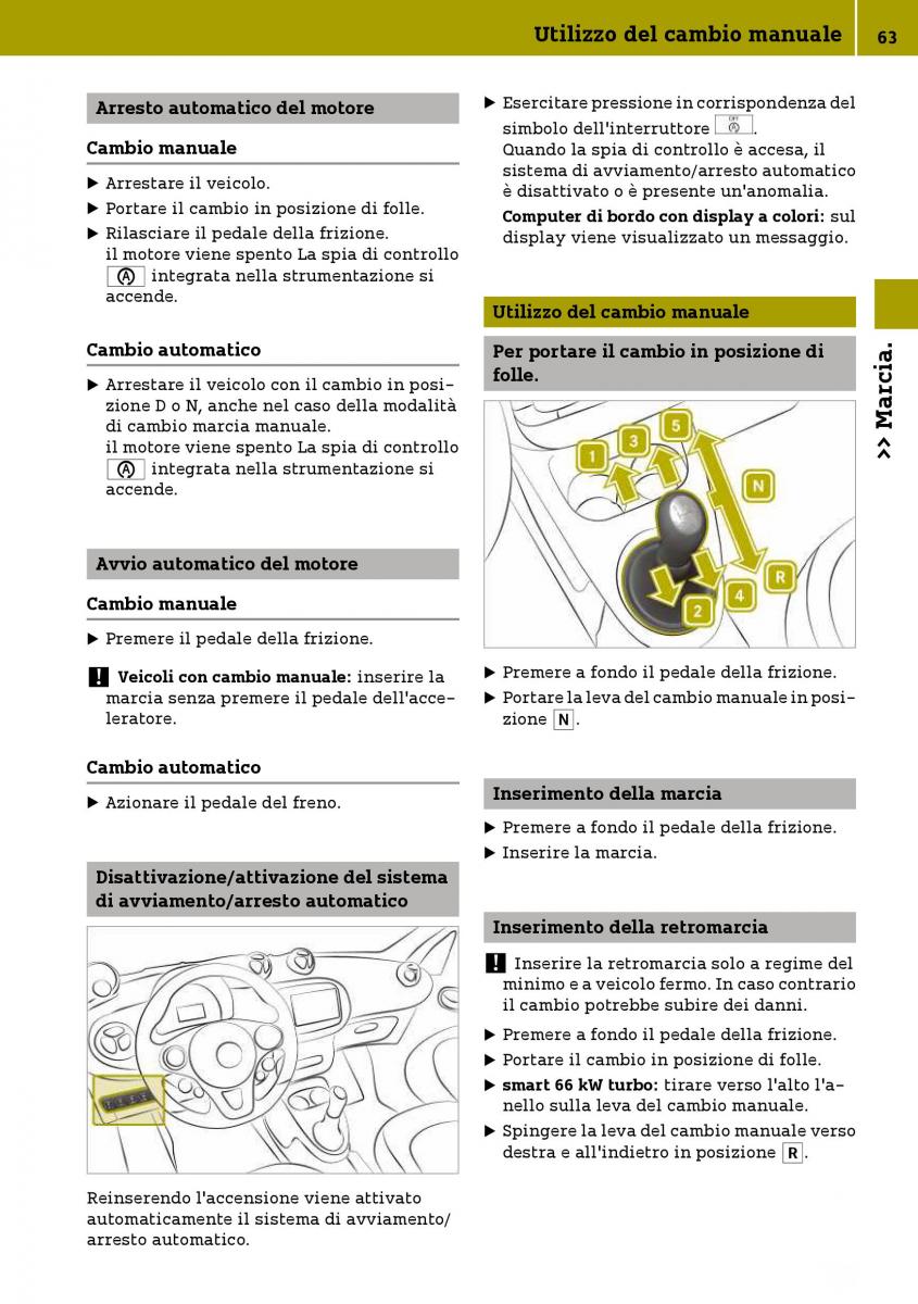 Smart Fortwo III 3 manuale del proprietario / page 65