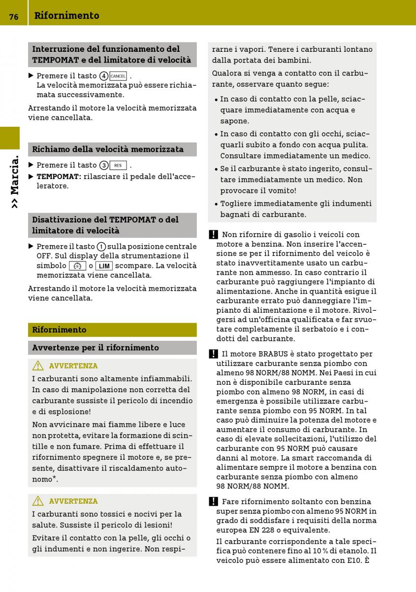 Smart Fortwo III 3 manuale del proprietario / page 78