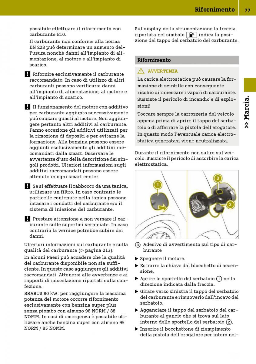 Smart Fortwo III 3 manuale del proprietario / page 79