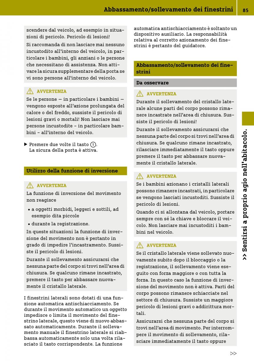 Smart Fortwo III 3 manuale del proprietario / page 87