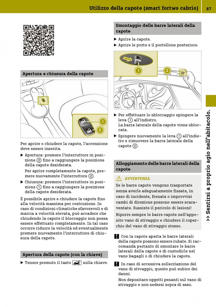 Smart Fortwo III 3 manuale del proprietario / page 89