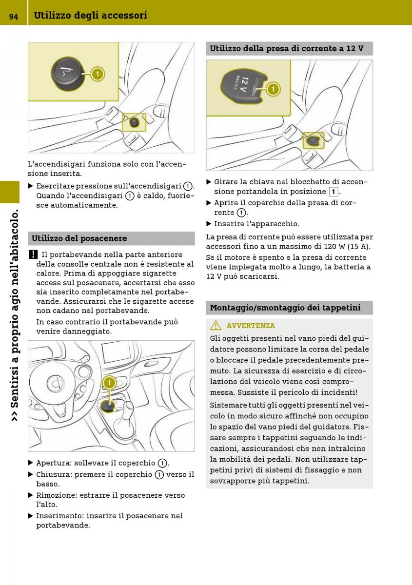 Smart Fortwo III 3 manuale del proprietario / page 96