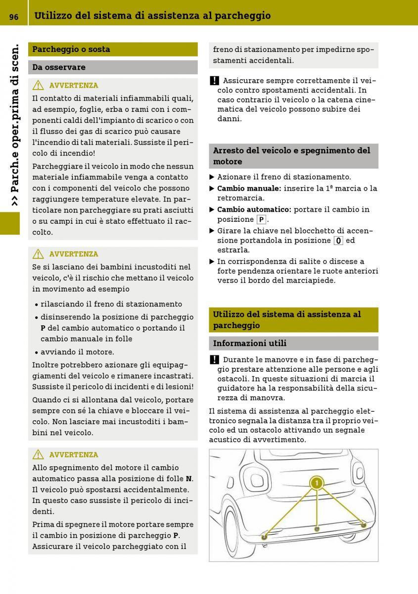 Smart Fortwo III 3 manuale del proprietario / page 98