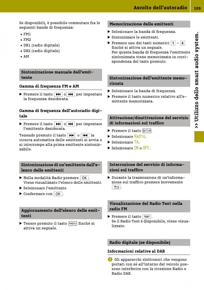 Smart Fortwo III 3 manuale del proprietario / page 111