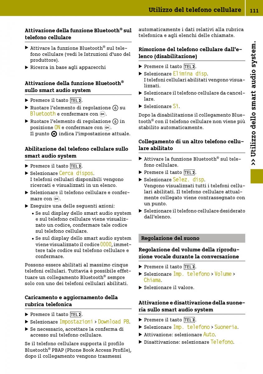 Smart Fortwo III 3 manuale del proprietario / page 113