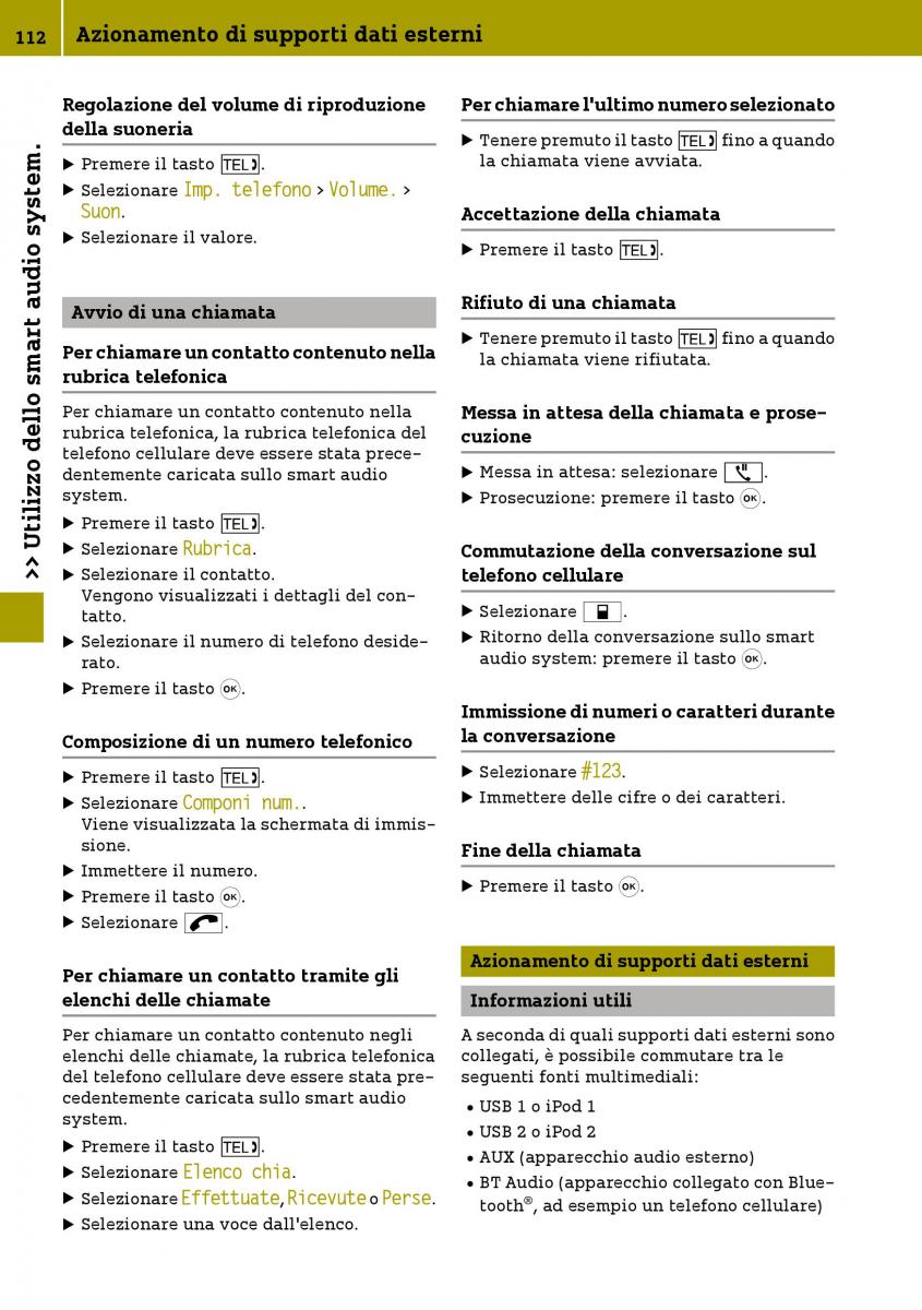 Smart Fortwo III 3 manuale del proprietario / page 114