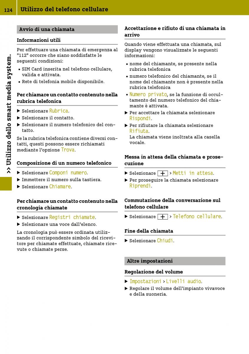 Smart Fortwo III 3 manuale del proprietario / page 126