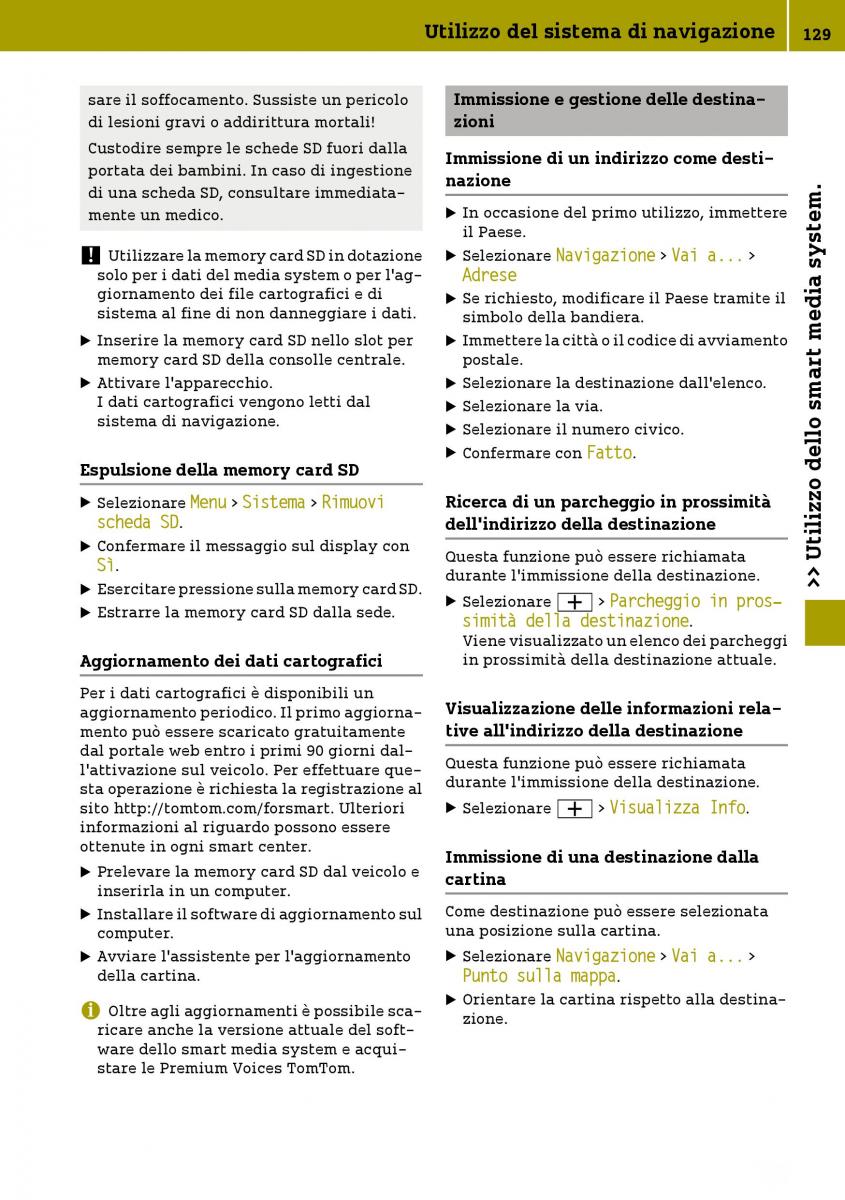 Smart Fortwo III 3 manuale del proprietario / page 131