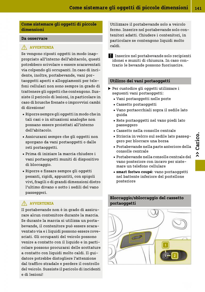 Smart Fortwo III 3 manuale del proprietario / page 143