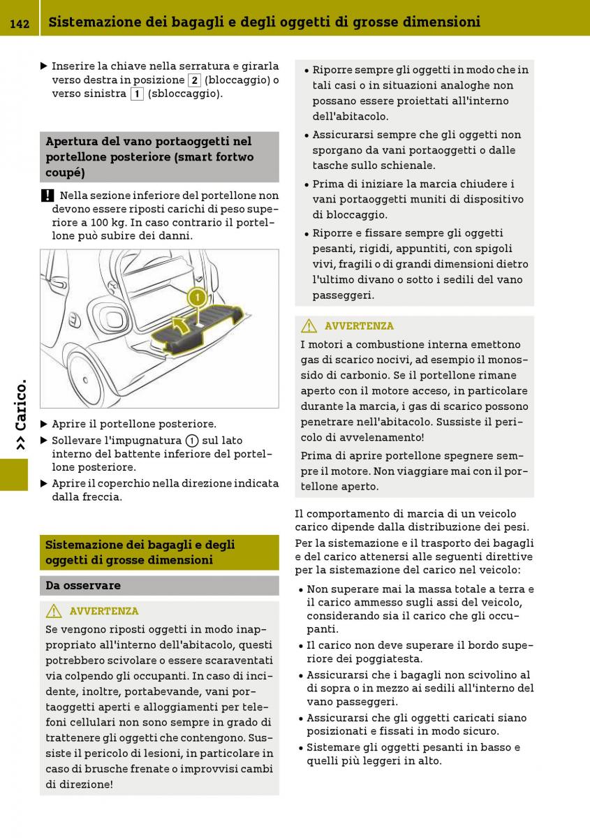 Smart Fortwo III 3 manuale del proprietario / page 144